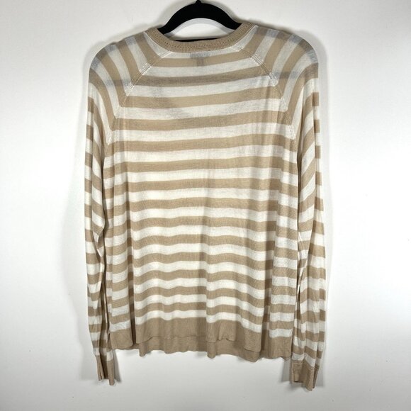 TORRID Pullover Knit Sweater Women's Size 2X Striped Cream Tan Crewneck - Picture 7 of 9